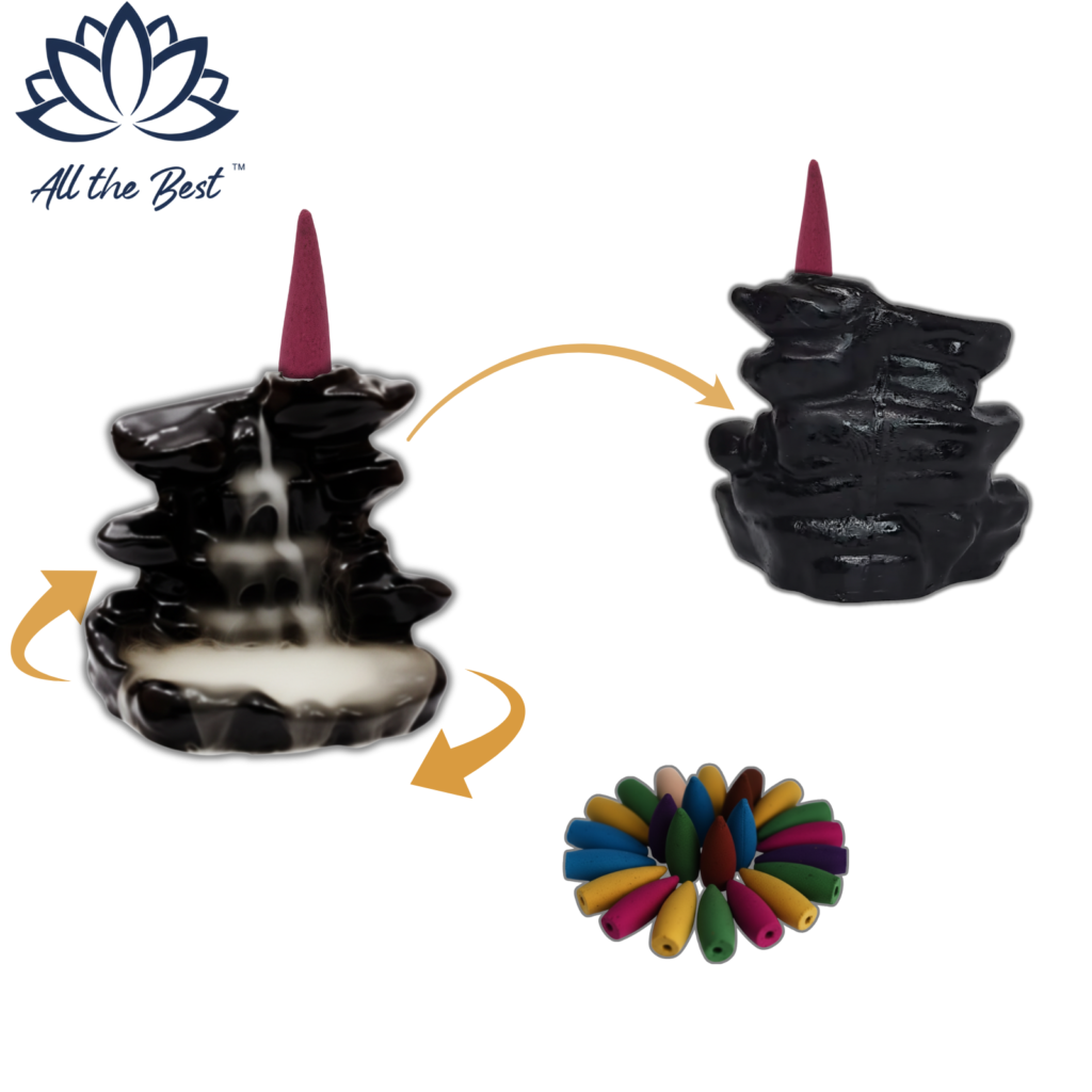 Cascading Waterfall Artisanal Backflow Cone Burner