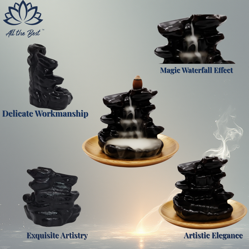 Cascading Waterfall Artisanal Backflow Cone Burner