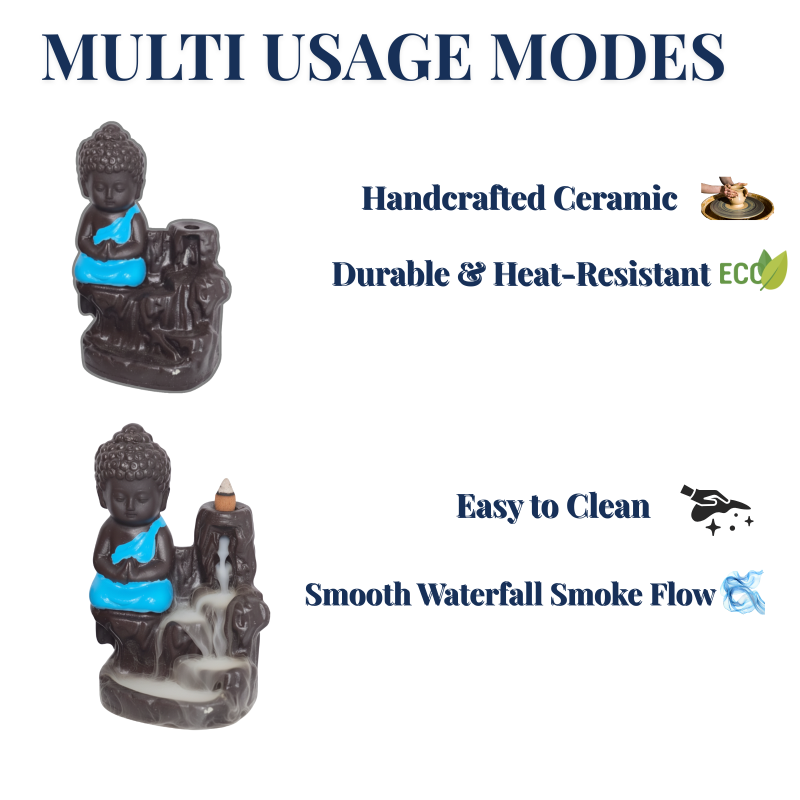 Meditating Lord Buddha Artisanal Burner