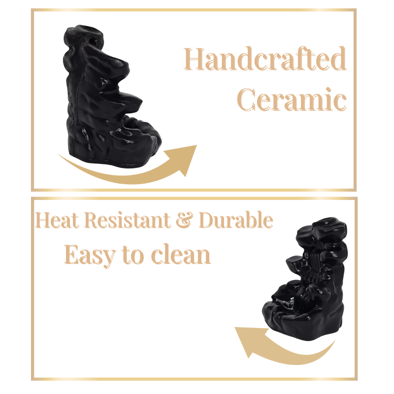 Cascading Waterfall Artisanal Backflow Cone Burner