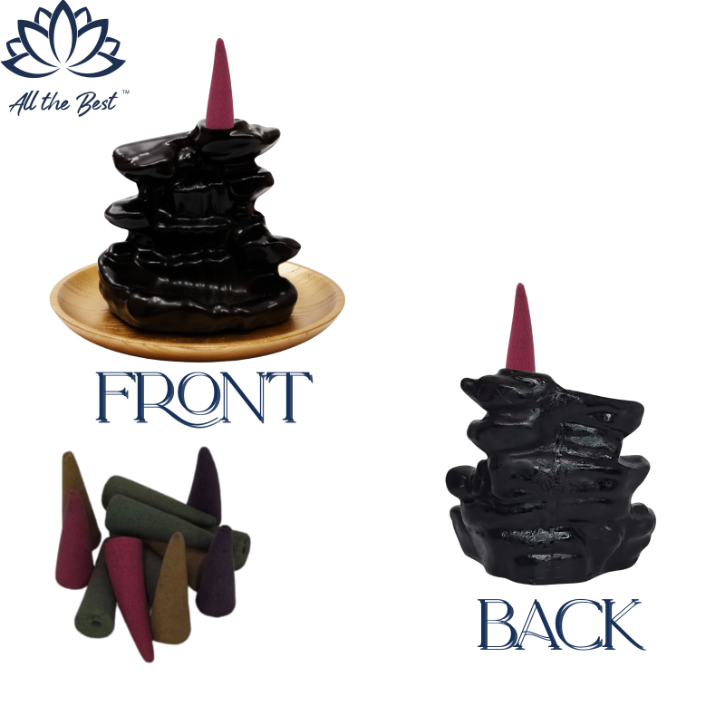 Cascading Waterfall Artisanal Backflow Cone Burner