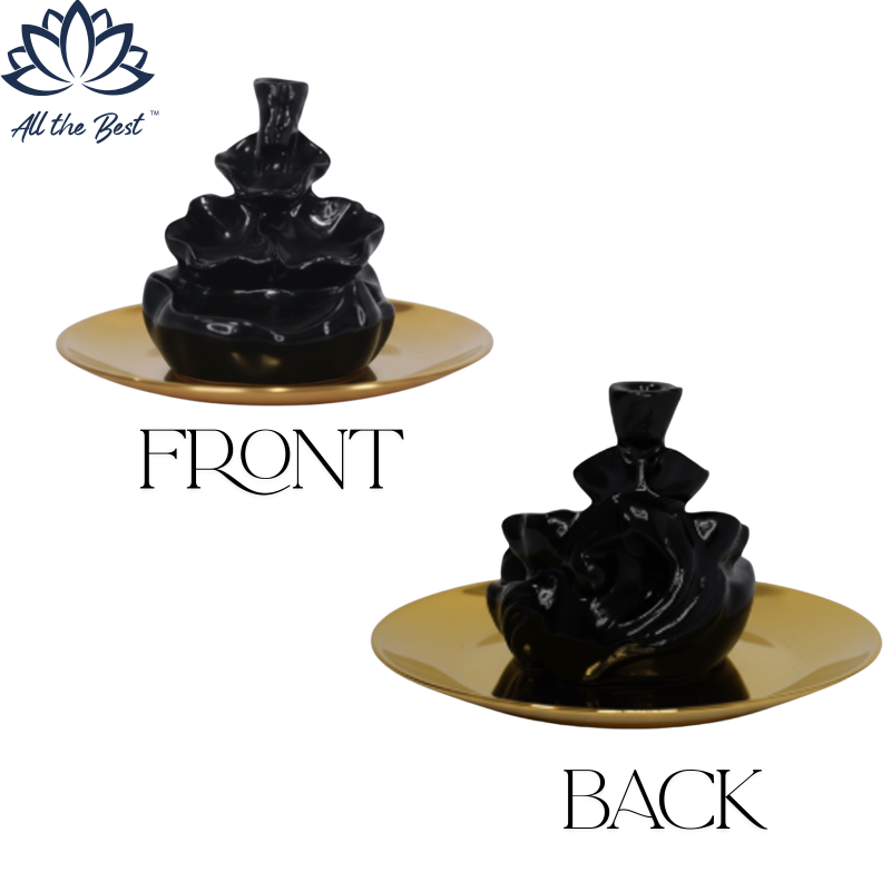 Artistic Backflow Waterfall Artisanal Incense Cone Burner