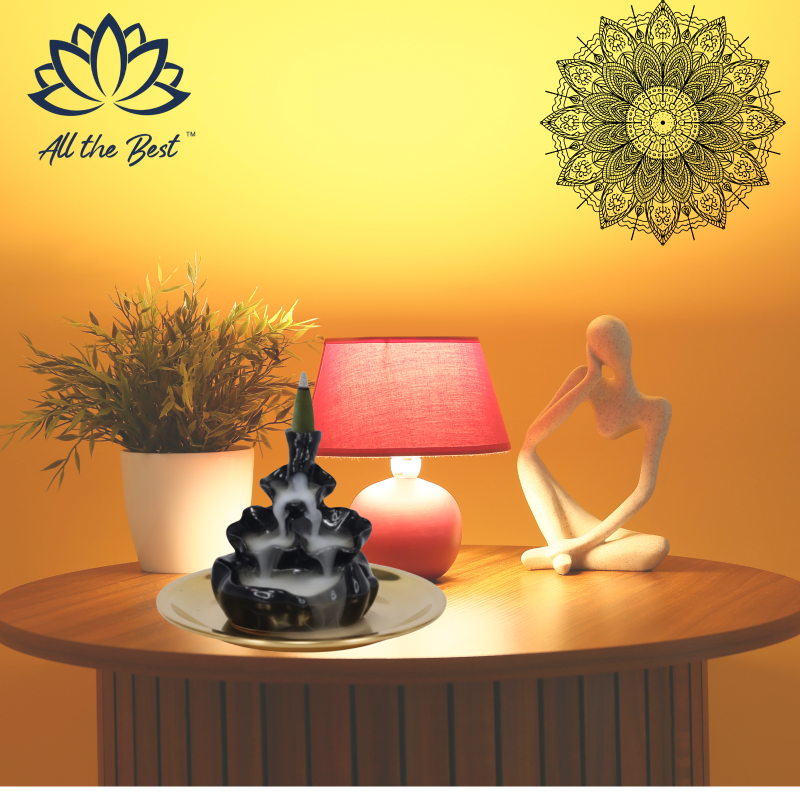 Artistic Backflow Waterfall Artisanal Incense Cone Burner
