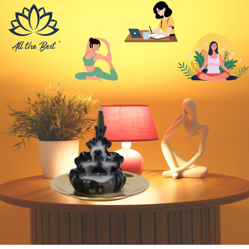 Artistic Backflow Waterfall Artisanal Incense Cone Burner