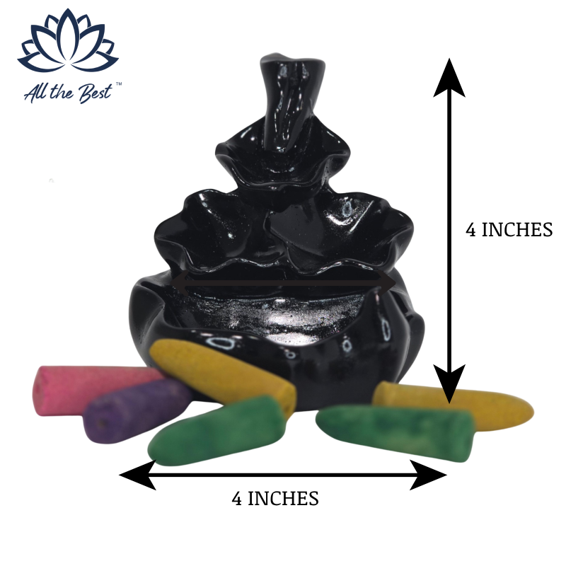 Artistic Backflow Waterfall Artisanal Incense Cone Burner