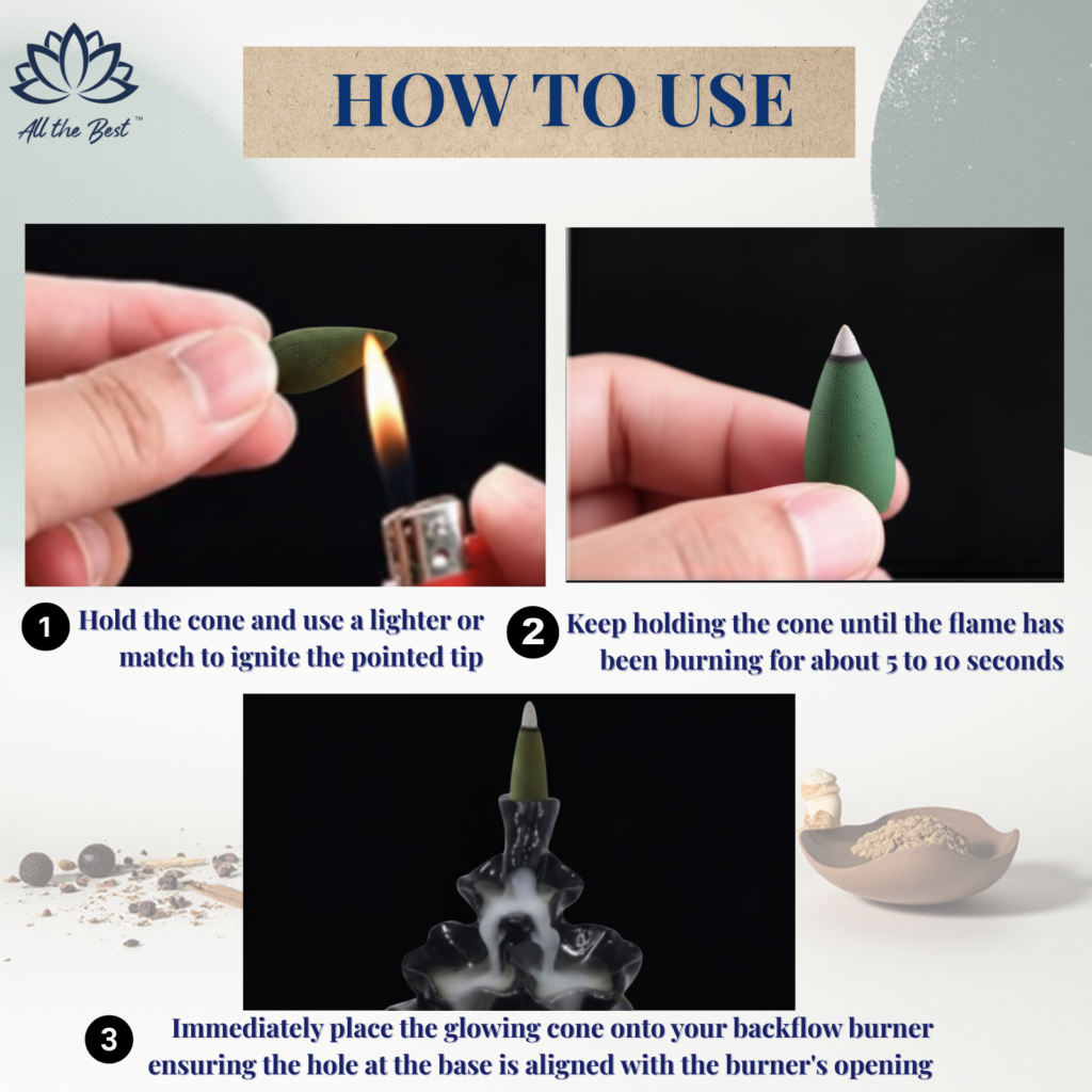 Artisanal Handcrafted Premium Backflow Incense Cones – 2 inches