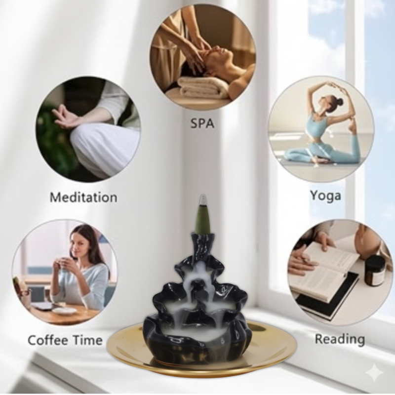 Artisanal Handcrafted Petite Backflow Incense Cones – 2 inches – Sandalwood Fragrance