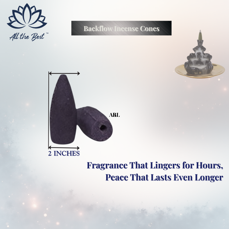 Artisanal Handcrafted Petite Backflow Incense Cones – 2 inches – Sandalwood Fragrance